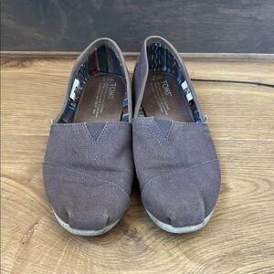 TOMS Gray Slip-On Shoes